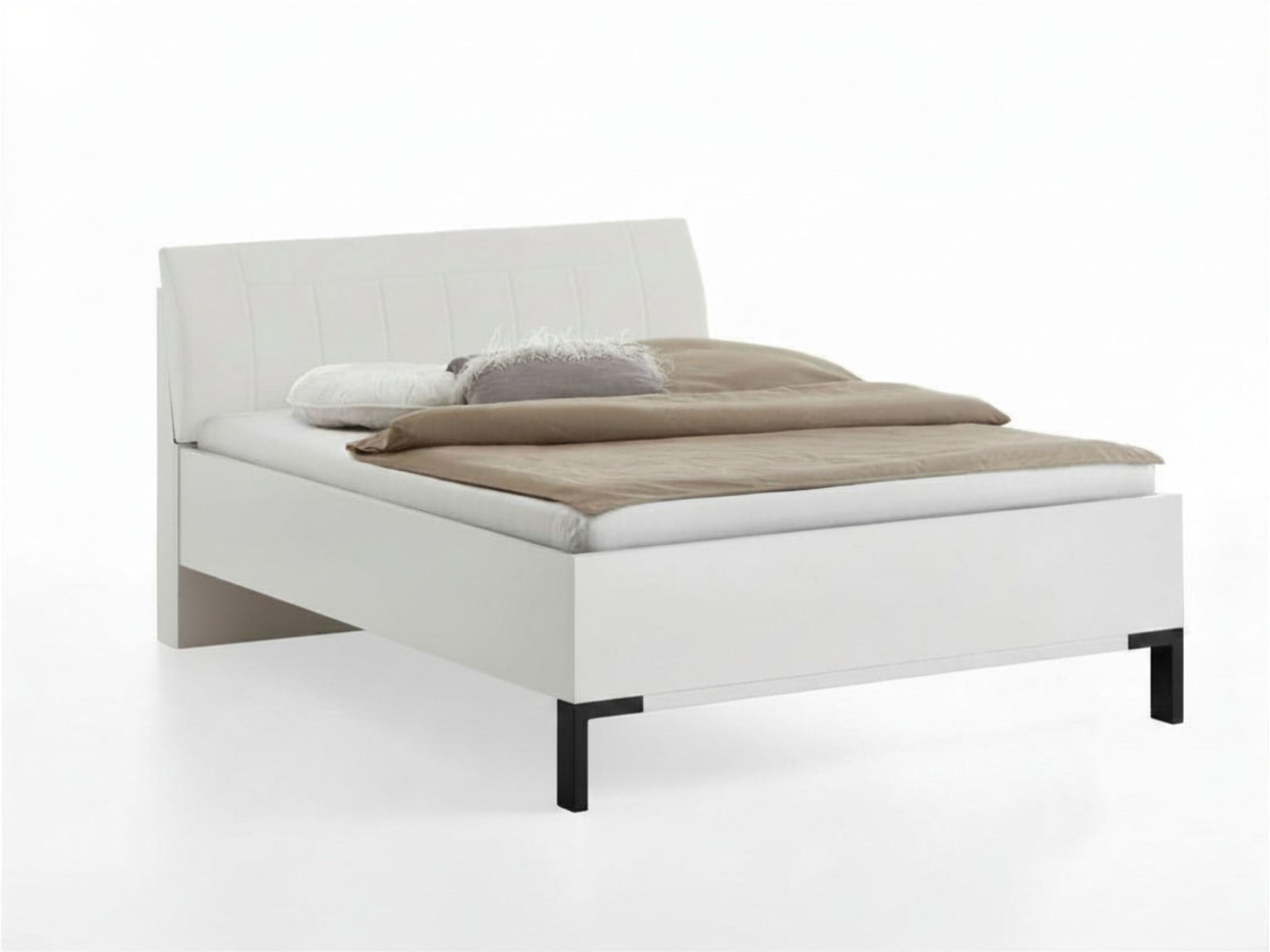 Bed Rota | leren hoofdbord | 2-persoons | 160 x 210 cm | wit decor