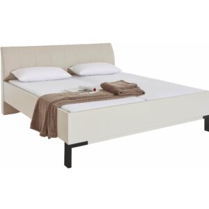 Bed Rota | leren hoofdbord | 2-persoons | 140 x 200 cm | champagne decor