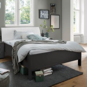 Bed Rota | leren hoofdbord | 2-persoons | 160 x 200 cm | grafiet decor