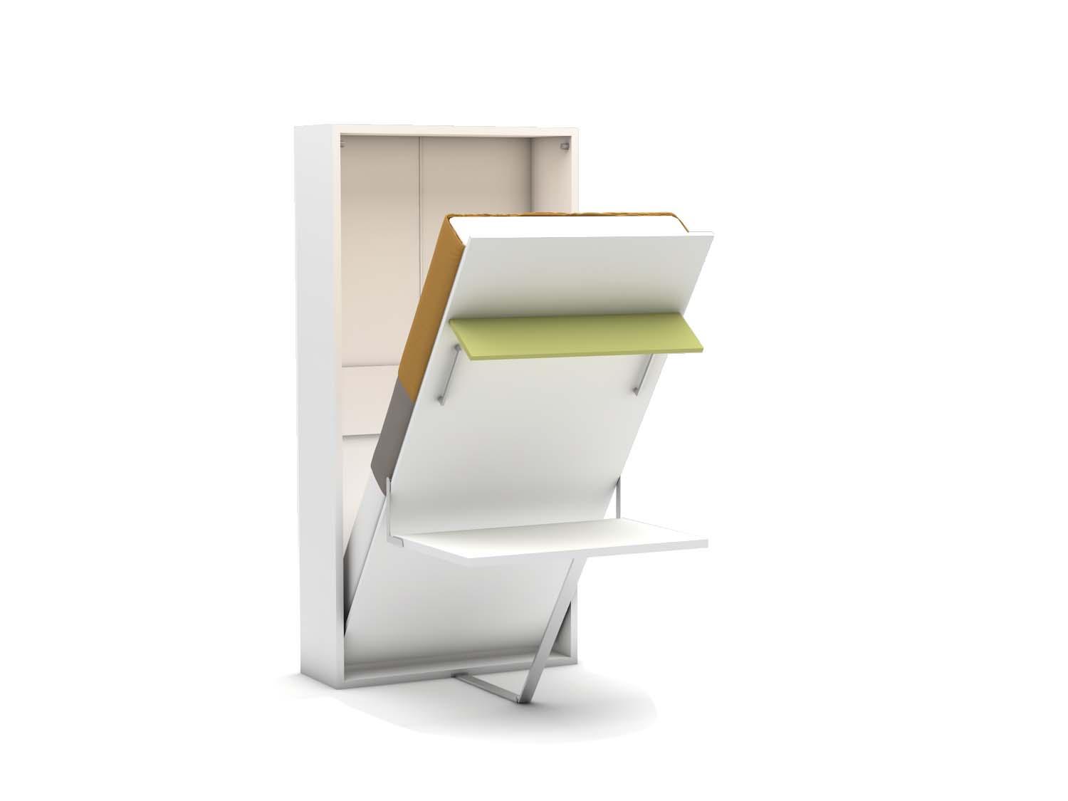 Eenpersoons opklapbed met bureau - Happy - Verde - Koudschuim tot 120 KG