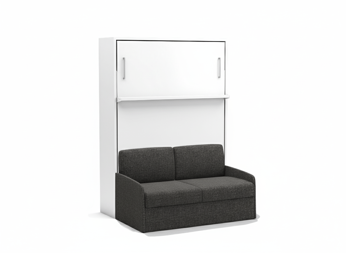 Tweepersoons opklapbed Diva loft met bank Grijs - Koudschuim tot 120 KG