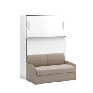 Tweepersoons opklapbed Diva loft met bank crème - Koudschuim tot 120 KG