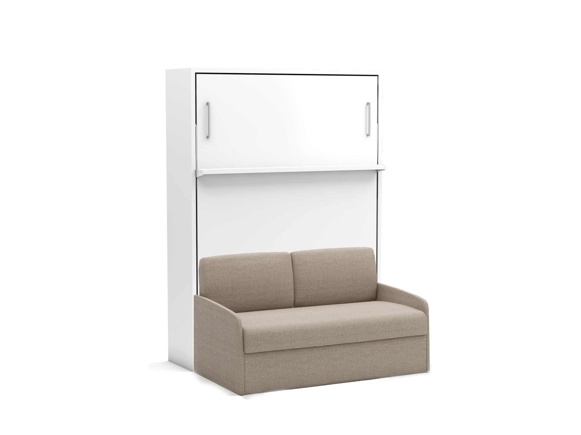 Tweepersoons opklapbed Diva loft met bank crème - Koudschuim tot 120 KG