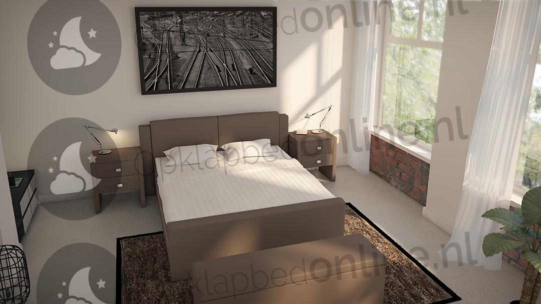 Opberg boxspring 140 x 220 cm- stofkleur 1040