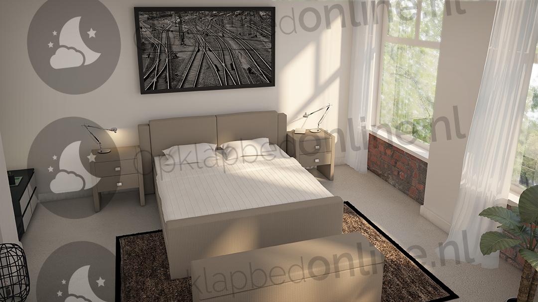 Opberg boxspring 140 x 210 cm- stofkleur 1507