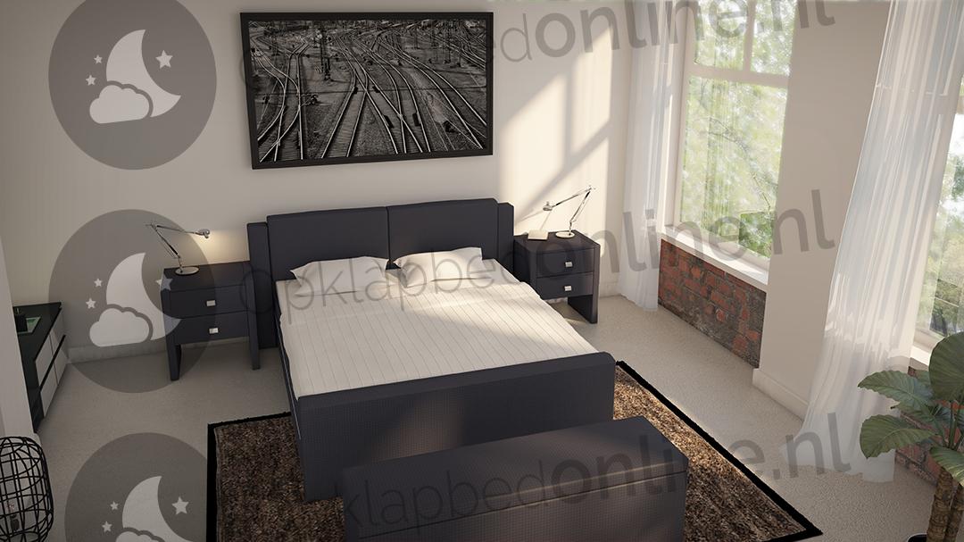 Standaard boxspringset 140 x 200 cm- stofkleur 1526