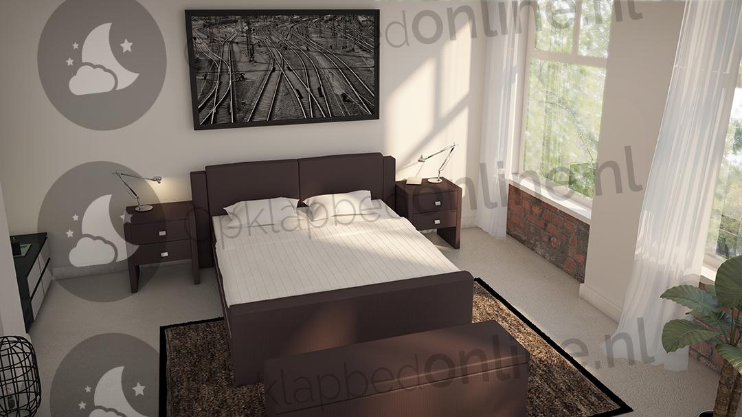 Opberg boxspring 140 x 210 cm- stofkleur 5018