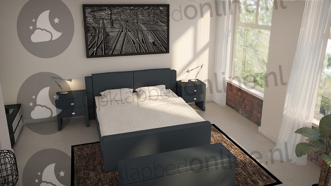 Opberg boxspring 140 x 190 cm- stofkleur 5087