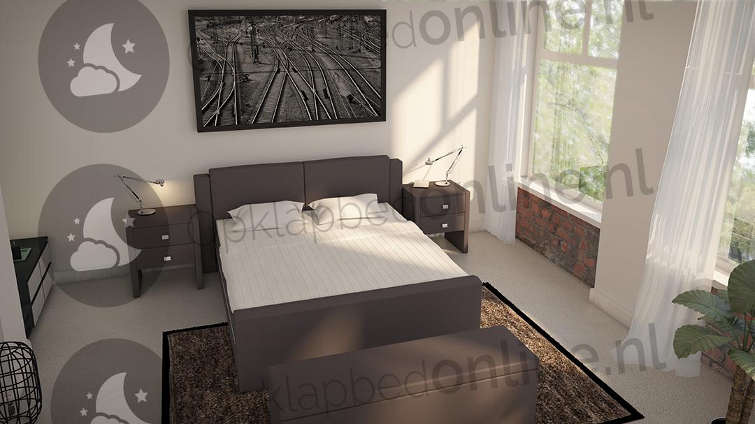 Opberg boxspring 140 x 220 cm- stofkleur 7032