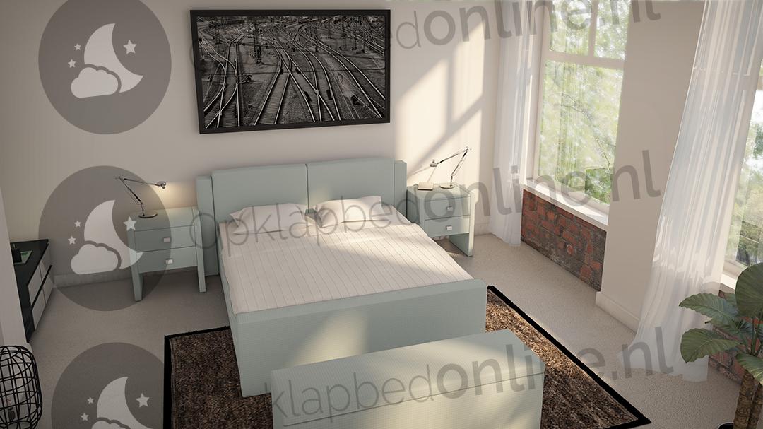 Opberg boxspring 140 x 190 cm- stofkleur 7034