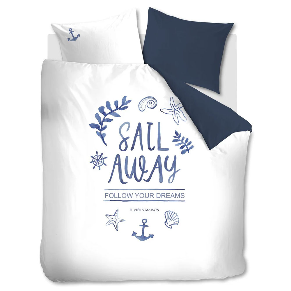 Dekbedovertrek Riviera Maison Sail Away Blue Lits-Jumeaux