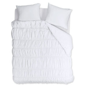 Dekbedovertrek Riviera Maison Ruffle White Lits-Jumeaux