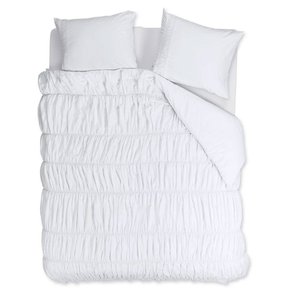 Dekbedovertrek Riviera Maison Ruffle White Lits-Jumeaux