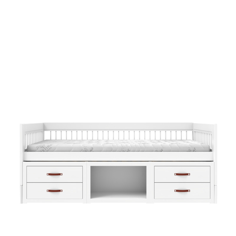 Lifetime kajuitbed breeze met boekenkast wit
