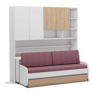 Opklapbed Icon compact met kast - wit - Koudschuim tot 120 KG
