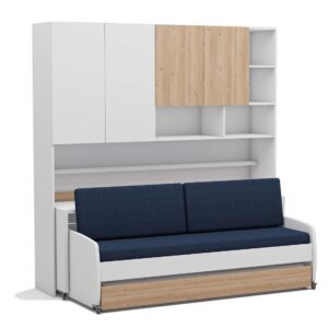 Opklapbed Icon compact met kast - wit - Koudschuim tot 120 KG