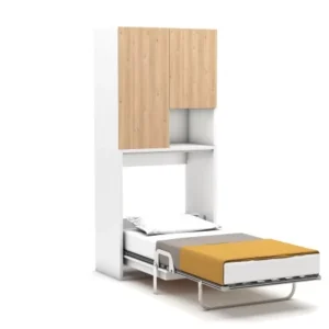 Eenpersoons opklapbed Capsule met kast - Koudschuim tot 120 KG